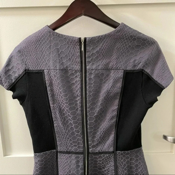 Rebecca Taylor Short Sleeve Snake Jacquard Fit and Flare Knit Dress $395 6 - Picture 7 of 12
